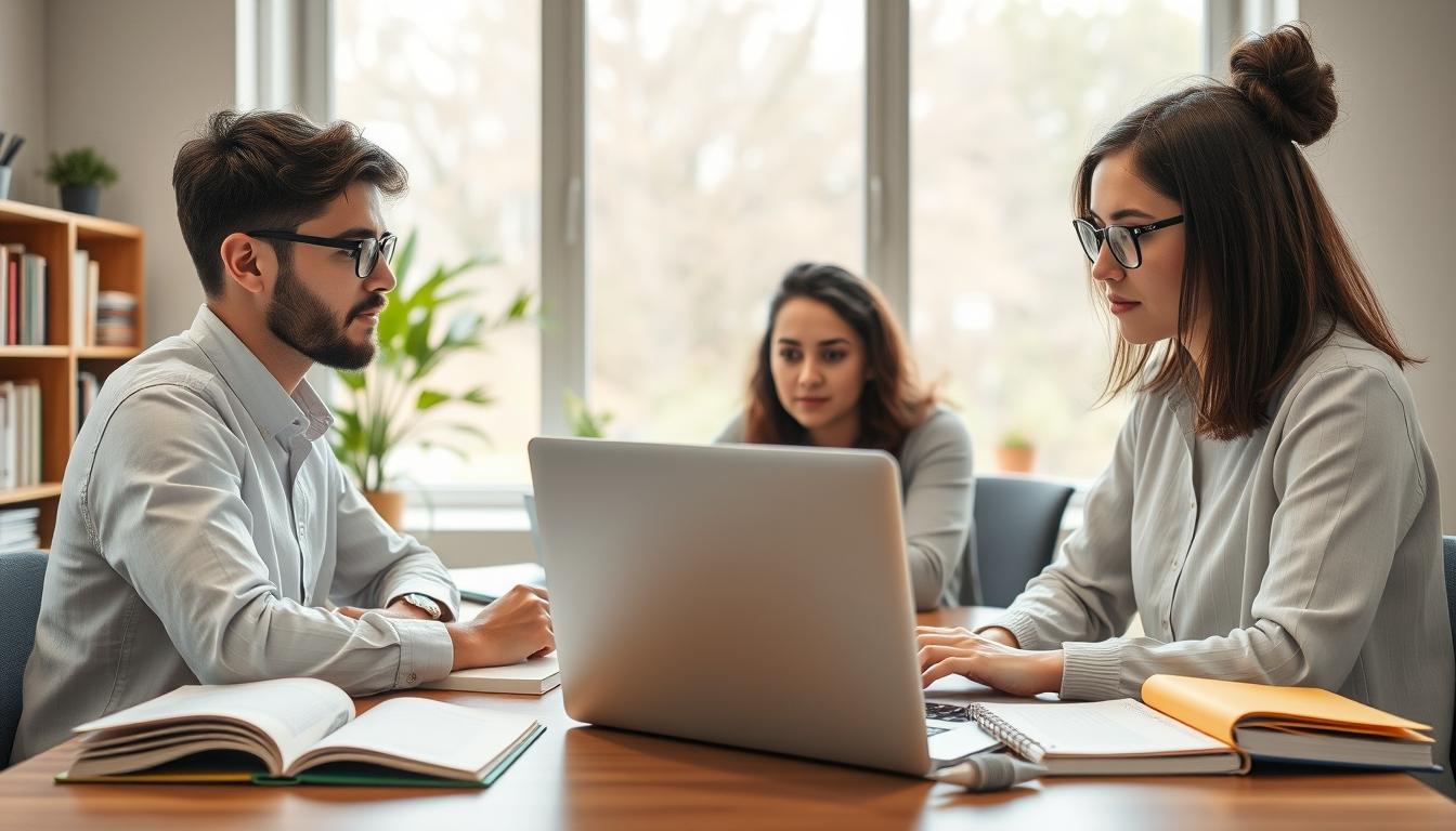 Student preparing for exams with study materials